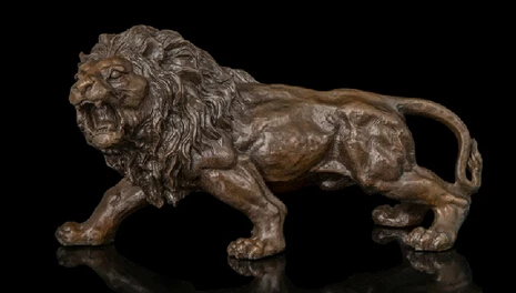 

Copper Brass crafts ation Asian Brass Art Gifts, Office decoration of the fierce Lion Sculpture Bronze animal Abstract Statue