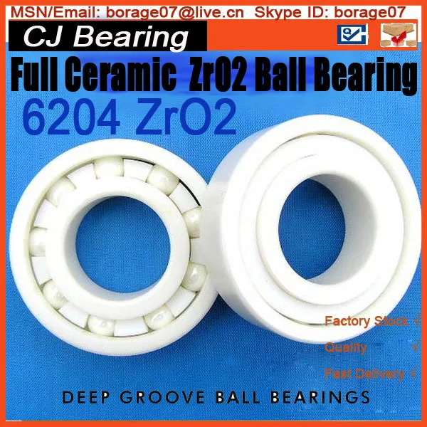 

6204 zro2 full ceramic bearings 20 x 47 x 14 mm