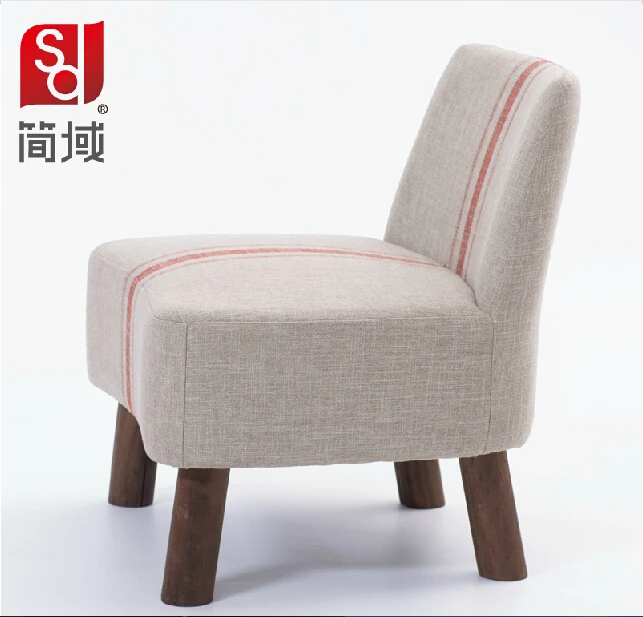

Wooden stool cloth art chair simple soft stool small leisure sofa bar chair heigh quality level Free shipping