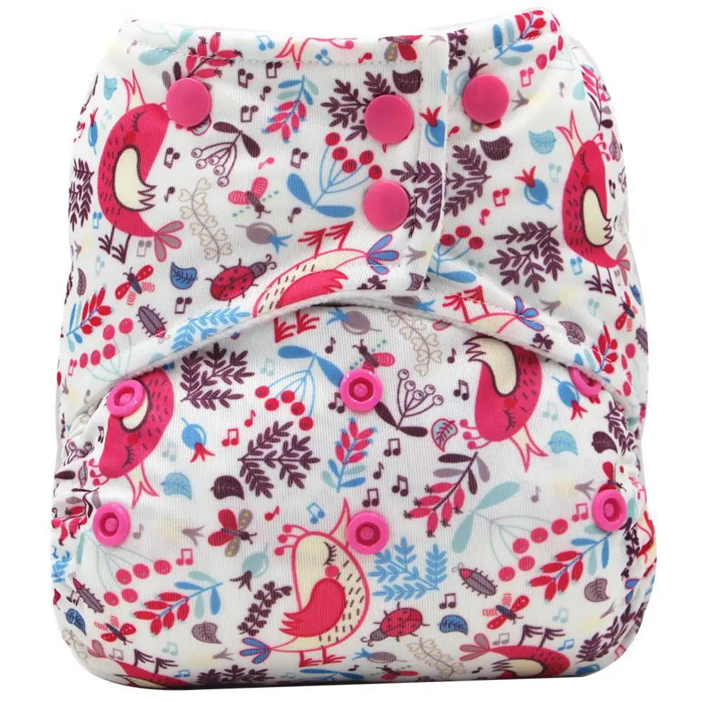 

Baby Cloth Diaper Pocket Waterproof Washable Floral Print Baby Diapers Reusable Cloth Nappy Suit Underwear Reusable Diaper Cover