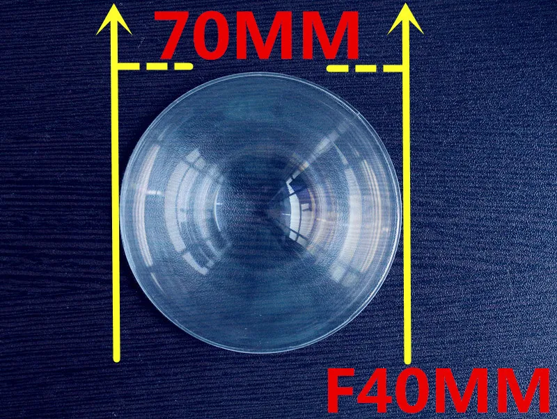 Diâmetro 70 mm fresnel lente focal comprimento