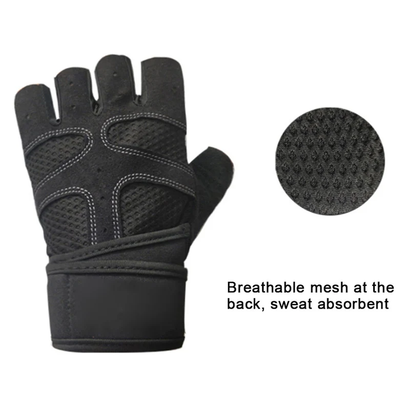 1 Pair Weightlifting Crossfit Gloves Body Building Gym Fitness Gloves Hand Pads Non-slip With Wrist Exercise Training Gym Gloves 1 Pair Weightlifting Crossfit Gloves Body Building Gym Fitness Gloves Hand Pads Non-slip With Wrist Exercise Training Gym Gloves