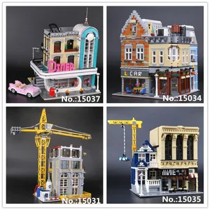 LEPIN 15031 Classic Construction site 15034 New Building 15035 Bars and Financial Companies 15037 Downtown Diner Building Block LEPIN 15031 Classic Construction site 15034 New Building 15035 Bars and Financial Companies 15037 Downtown Diner Building Block