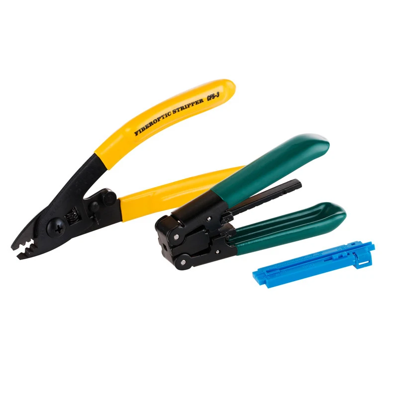 

DEBAOFU CFS-3 double port Miller pliers leather wire stripper 2 to 1 fixed length 3 sets of optical fiber stripping tools
