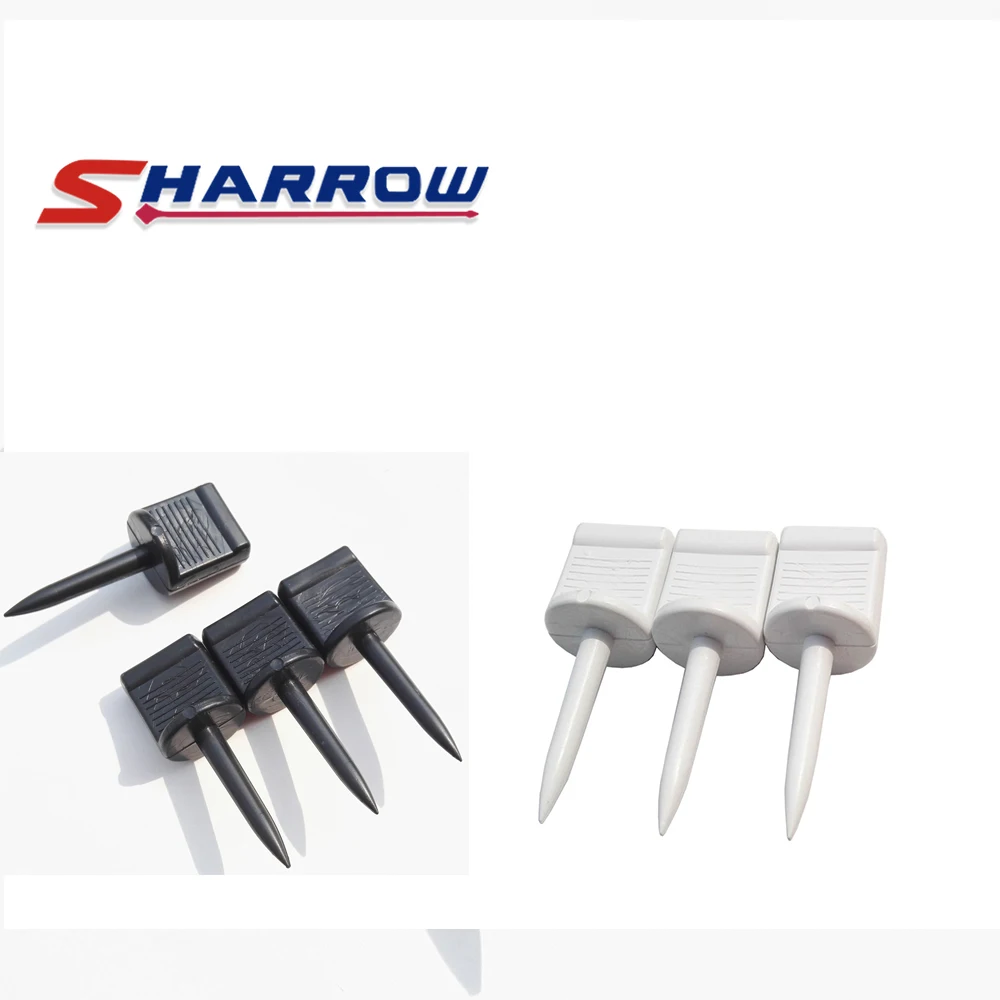 

40 Pieces Archery Target Nail High-strength Plastic Black and White for Choice Bow Accessory