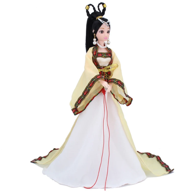 1 комплект 30 см китайский костюм кукла 3D глаза кукла с платьем и аксессуарами 12 подвижных суставов сказочная кукла подарок для девочки
