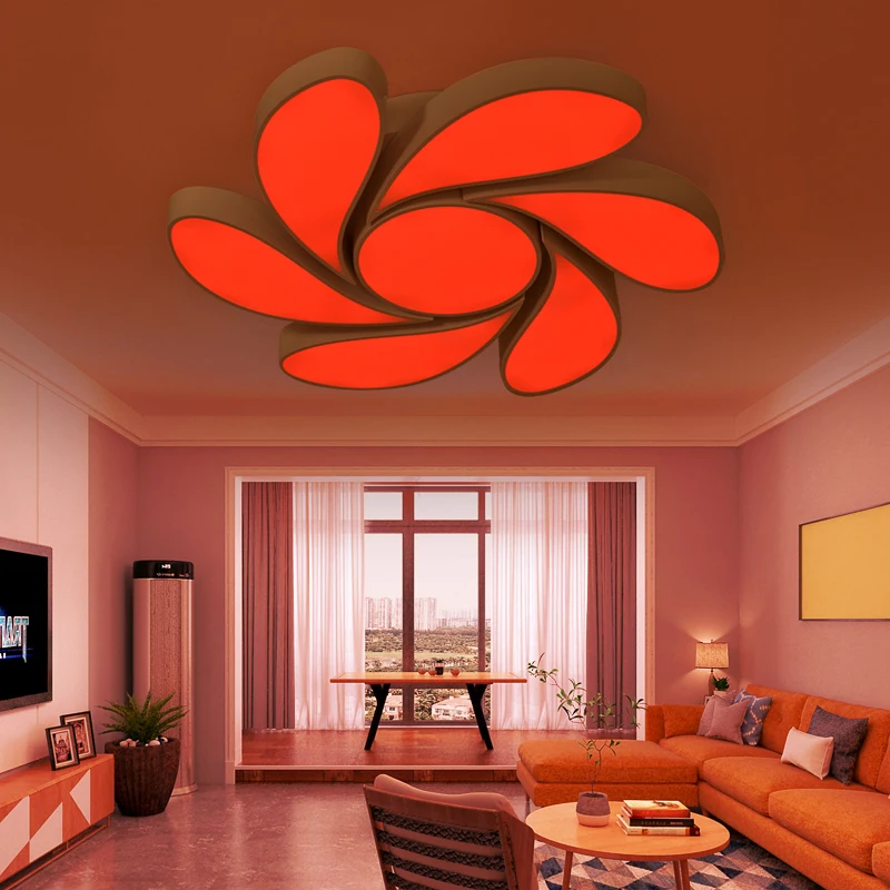 

NEW Modern LED Ceiling Light With 2.4G RF Remote Group Controlled Dimmable Color Change Lamp For Livingroom Bedroom AC90-265v