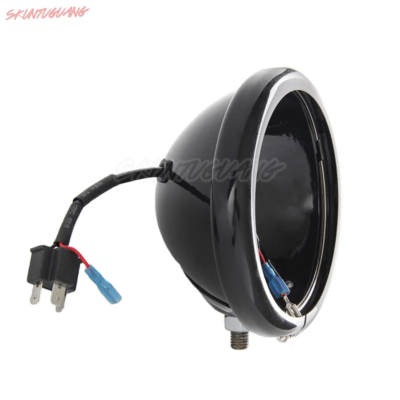 

5 3/4 5.75 Inch Chrome/Black Headlight Holder Housing Bucket Mounting Auxiliary Bracket For Harley Davidson Motorcycle
