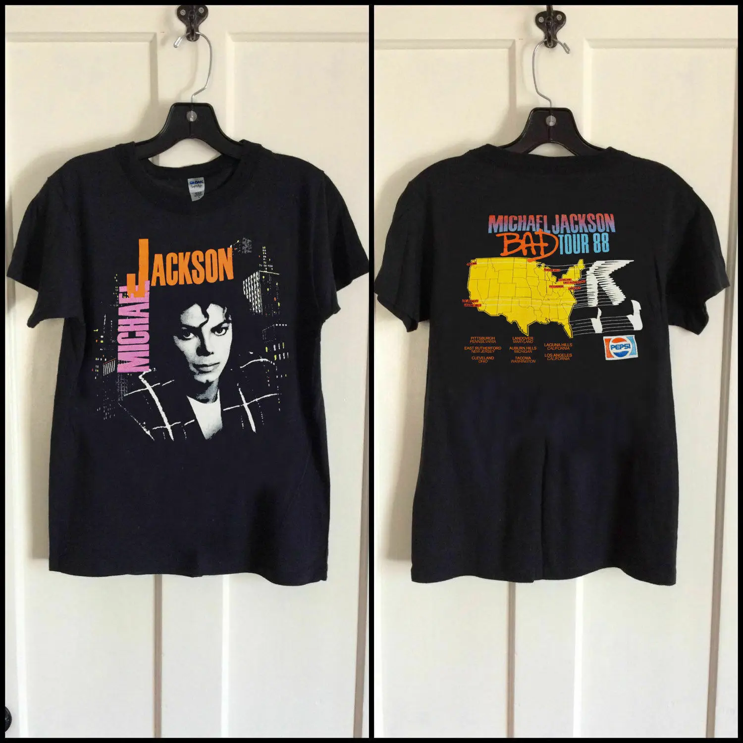 

hot rare vintage michael jackson bad tour 1988 t shirt reprint hot best.