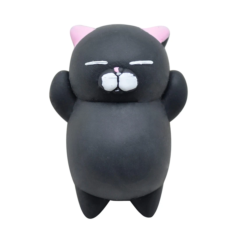 New Black Cute Mochi Squishy Cat Squeeze Healing Fun Kids Kawaii Toy