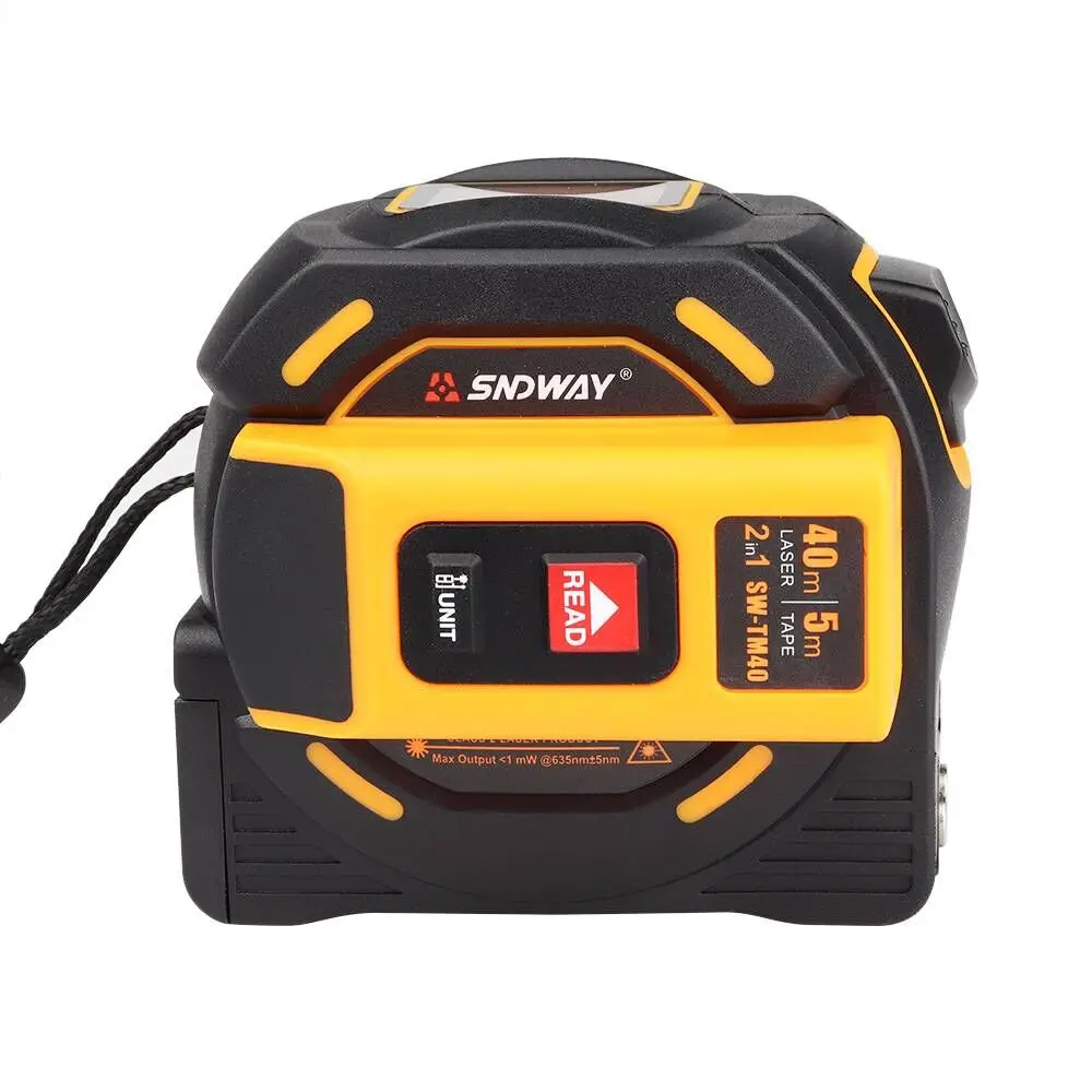 SNDWAY Laser Distance Meter Tape Ruler 40M 60M 5m Steel Trena Laser Rangefinder Roulette Self-locking Build Laser Tape LCD SNDWAY Laser Distance Meter Tape Ruler 40M 60M 5m Steel Trena Laser Rangefinder Roulette Self-locking Build Laser Tape LCD