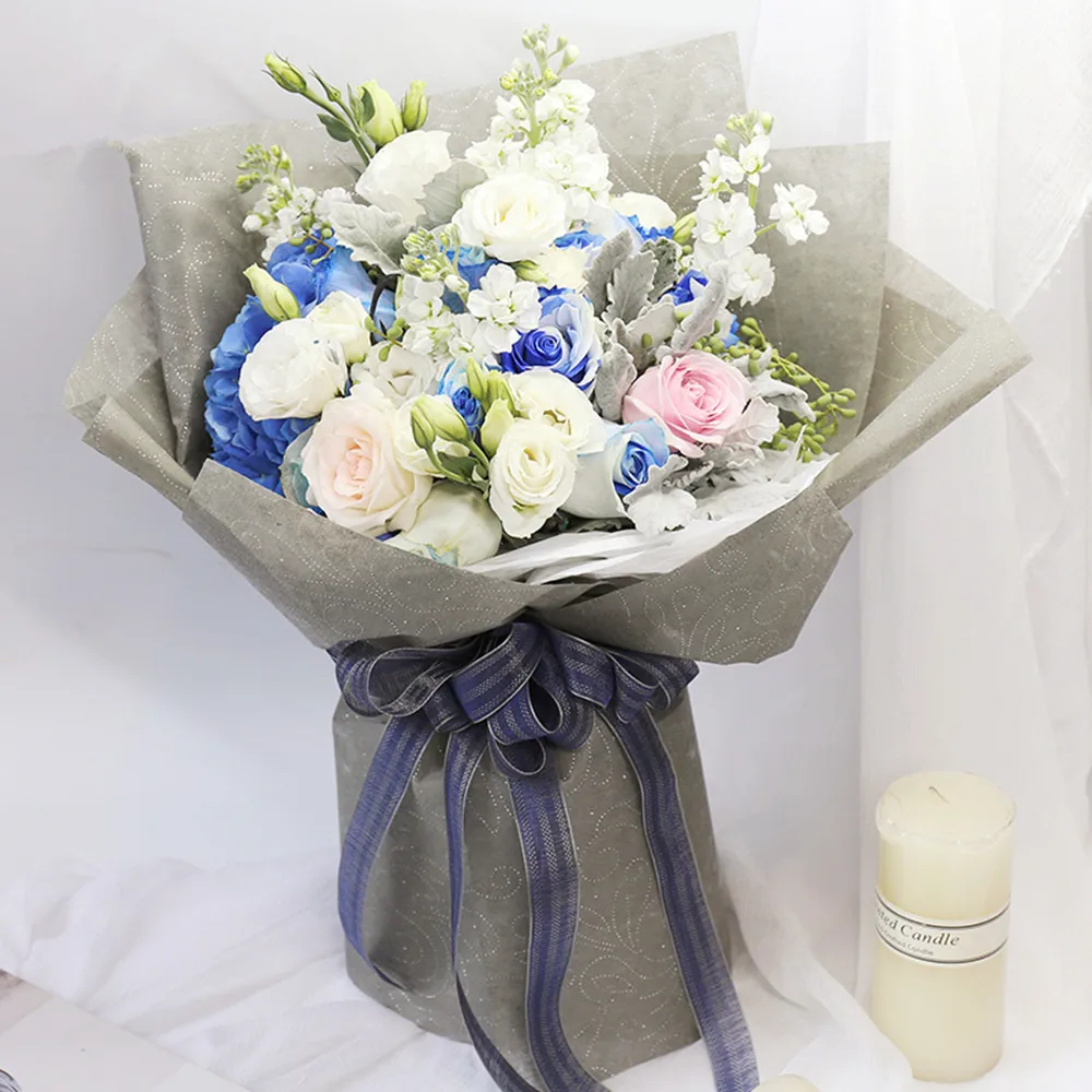 luxury non woven fabrics flower wrapping paper korean paper flower florist