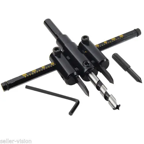 

Adjustable Wood Drywall Circle Hole Drill Cutter Bit Saw Use 30mm to 120mm Circle Hole Saw Cutter Drill Bit