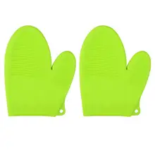 2 шт. силиконовые варежки термостойкие с защитой от ожогов Анти-занос Кухня Применение Прихватки