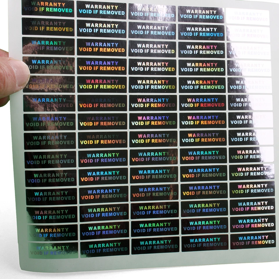 

electronic WARRANTY VOID IF REMOVED hologram disposable label Sticker void Laser anti-counterfeit packaging laser stickers