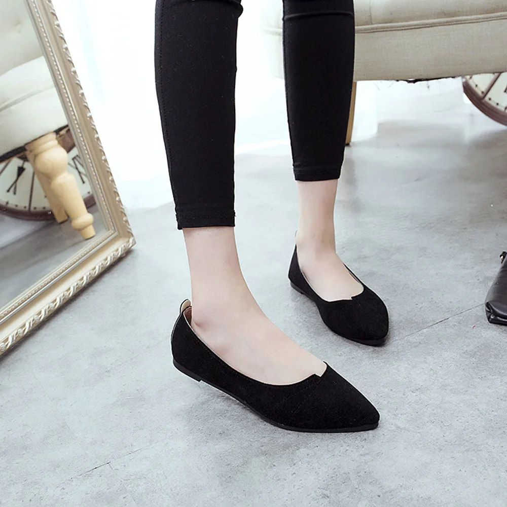 

Women's Flats Shoes For 2019 Ladies Comfy Artificial leather Shoes Soft Slip-On Female Casual Shoes chaussures femme Zapatos