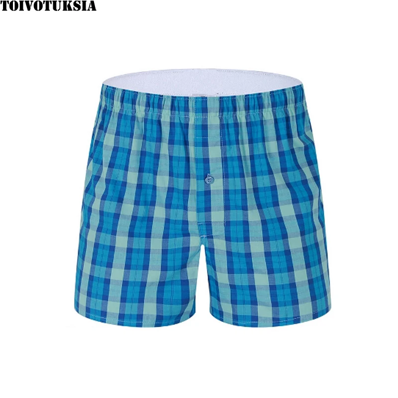 

2016 Full Cotton Boxer Shorts Patchwork Mens Underwear 3.5cm Nylon Waistband M-XXXL for Cuecas Boxer