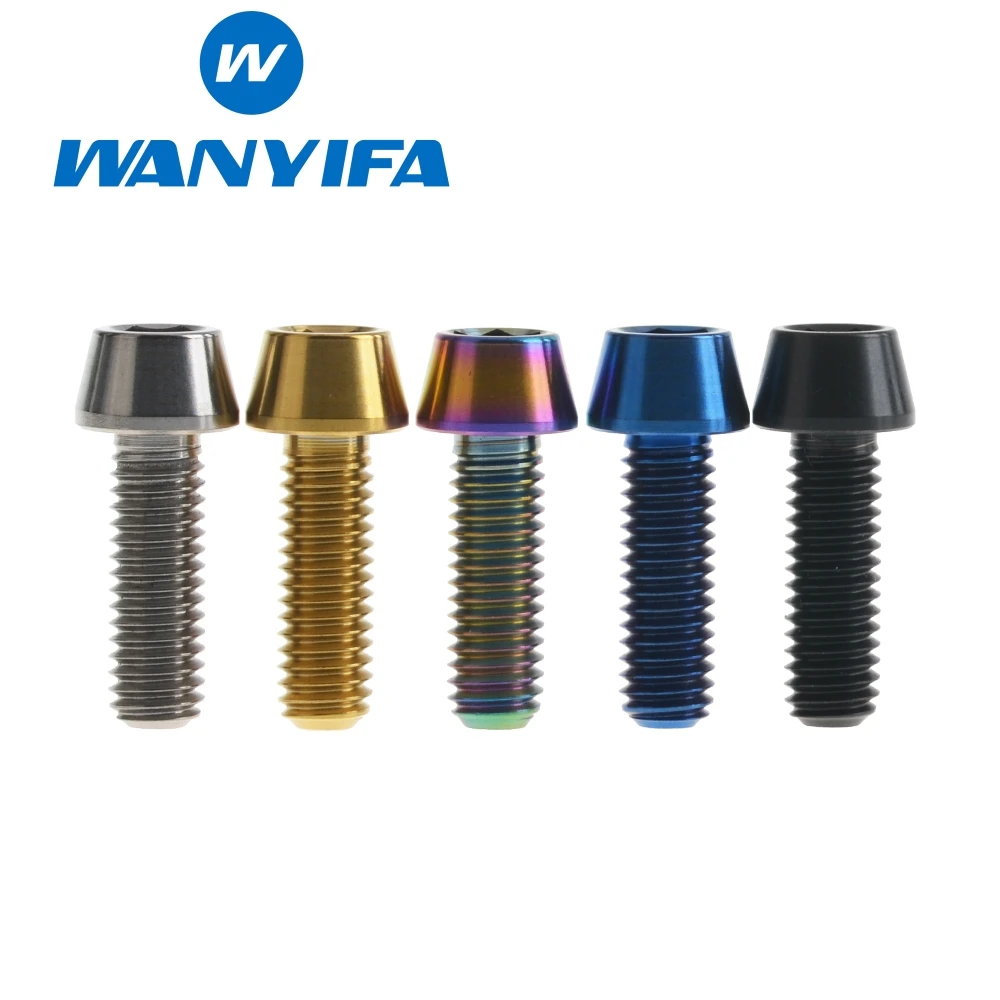

Wanyifa M6x15 16 18 65mm Conical Head Titanium Bolt Screws for Bicycle Brake Bike Fastener