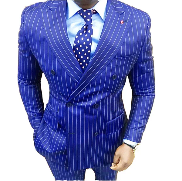 new-fashion-blue-strips-peak-lapel-groom