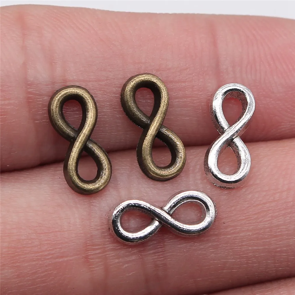 

WYSIWYG 20pcs 12x5mm Small Infinity Charms Cute Small Infinity Symbol Charms For Jewelry Making Tiny Infinity Charm