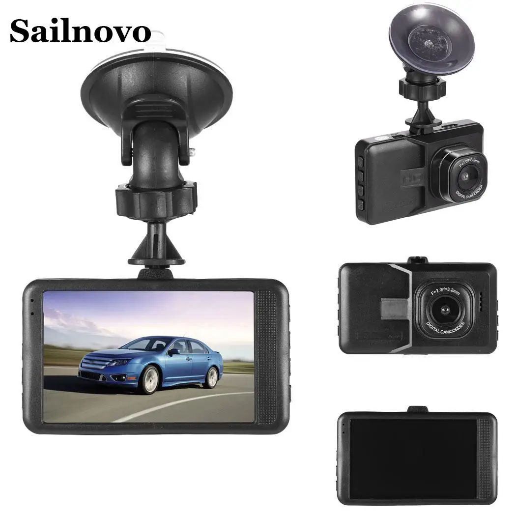 Wookrays Видеорегистраторы для автомобилей 3 дюймов Экран 1080P HD Dash Камера USB/HDMI 140