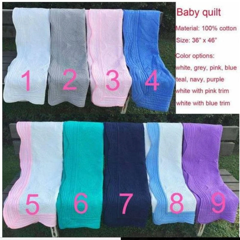 US $401.11 100 Cotton Baby Quilted Blankets Monogrammed Shower Cover Wraps Cotton Baby Muslin Newborn quilt