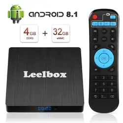 Новые 4 GB 32 GB Android 8,1 ТВ коробка Q4 S RK3328 4 ядра 4G/32G USB 3,0 Smart 4 K Декодер каналов кабельного телевидения WI-FI комплект bluetooth top Box