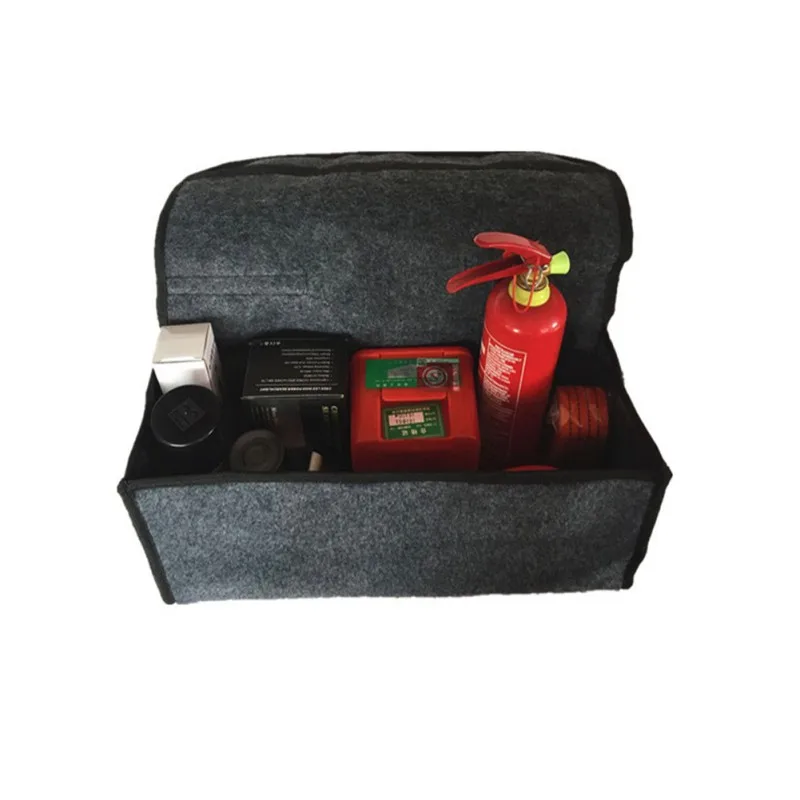 

Folding Trunk Bags Car Trunk Storage Toys Food Container Felt Cloth Multi-function Storage Bag In A Rack For Auto