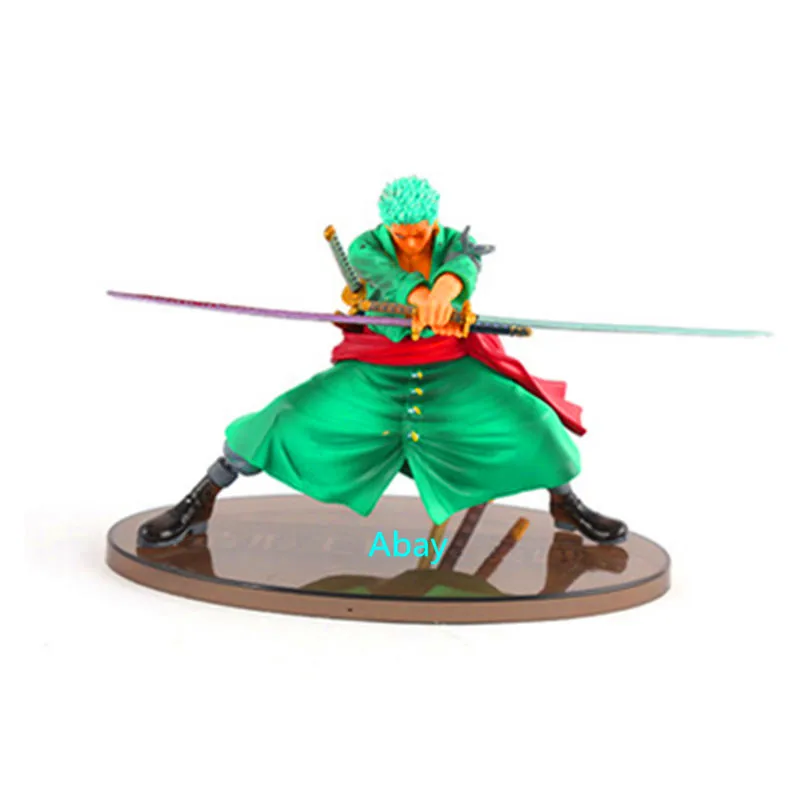 ONE PIECE Roronoa Zoro The straw hat Pirates Q Version Pirate Hunter Three pole flow PVC Action Figure Model Toy BOX H406 | Игрушки и