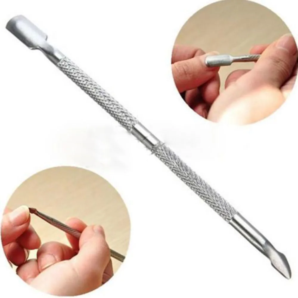 

ELECOOL 1Pc Stainless Steel Cuticle Nail Pusher Portable Manicure Pedicure Care Cleaner Tools Cuticle Remover