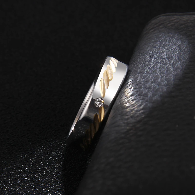 CACANA 316L Stainless Steel Superman Finger Rings Men's steel RING High Polished Man's Personalized Custom Wedding Ring 6mm