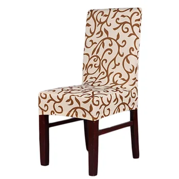 

4pcs/lot Polyester Spandex Dining Chair Covers For Wedding Party Chair Cover Brown Dining Chair Seat Covers 11 Colors