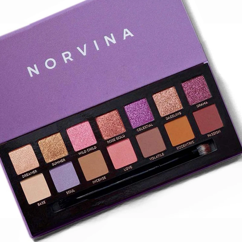 

14 Colors Brand Norvina Eyeshadow Pallete Soft Glam Modern Sweet Dream Glow Kit Shimmer Eyeshadow Palette Iluminador Maquiagem