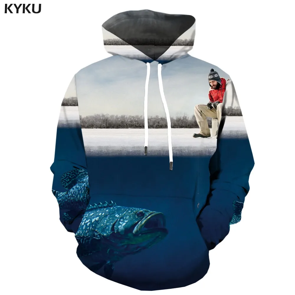 KYKU Carp Hoodies Men Fish 3d Hoodie Animal Printed Sweatshirt Hooded ... - KYKU Carp HooDies Men Fish 3D HooDie Animal PrinteD Sweatshirt HooDeD Tropical Fishinger Harajuku Mens Clothing
