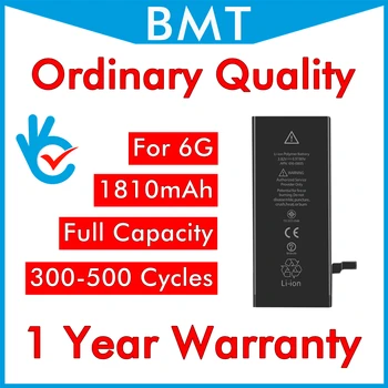 

original BMT DHL UPS 100pcs/lot Ordinary Quality 0 zero cycle Battery for iPhone 6 4.7 6G replacement repair parts BMTI6GOQ