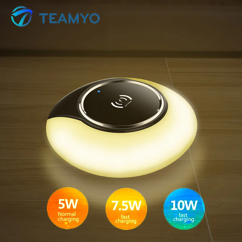 

TEAMYO Qi Wireless Charger for Samsung galaxy S9 S8 S7 Edge Fast Wireless Chargier for iPhone 8 8Plus X Nexus5 USB Charger Pad