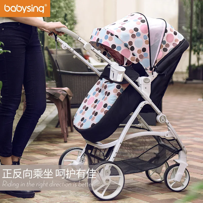 

French Babysing Children's Songs / Rhymes [mgo] High Landscape Baby Trolley Can Sit And Lie Down With A Sleeping Basket.