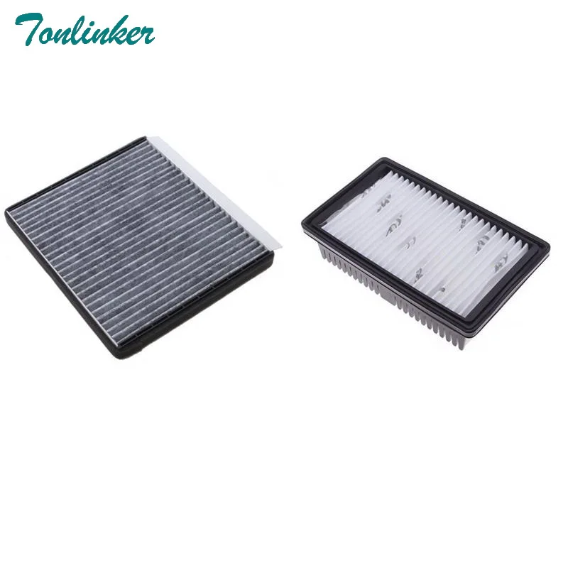 

Tonlinker Auto Engine Air Filter +Cabin Air Filter 2 Pcs Set For Hyundai i20 ELANTRA 2017-2018 Verna Kia K2 Car accessories+Box