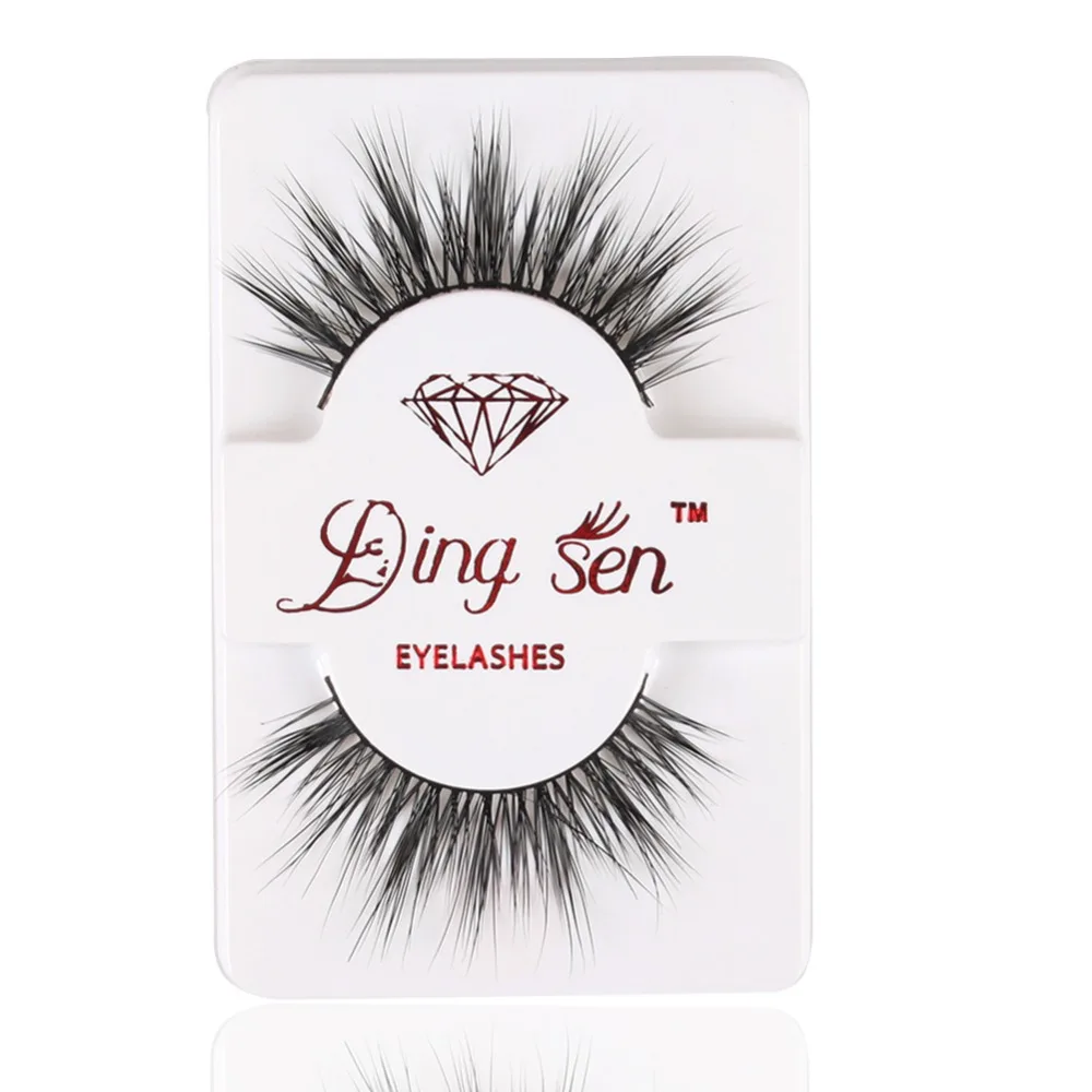 

1 Pair Women Eye Handmade Real Mink Soft Long Natural Thick Makeup Eye Lashes False Eyelashes Makeup Tool #228127