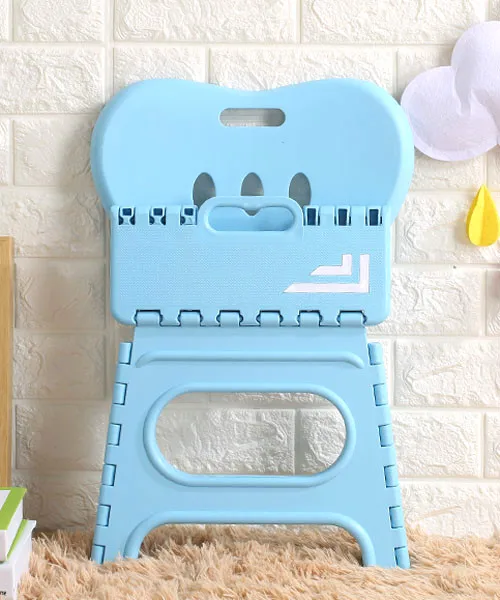 Multifunctional folding stool plastic backrest portable home chair creative kindergarten small stool children's furniture