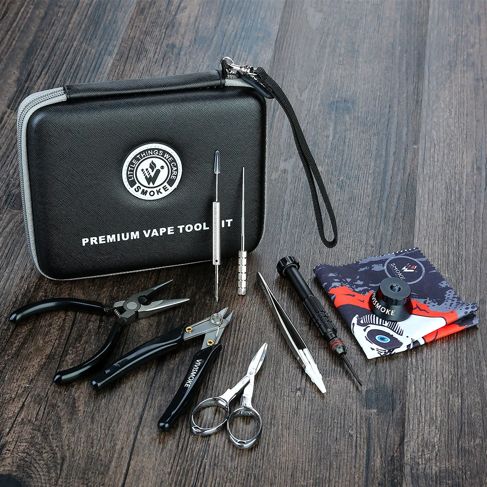 

Original Vivismoke Premium Vape Tool Kit with Various E-cig Building and Wicking Tools electronic cigarette for RDA/RTA/RDTA/DIY
