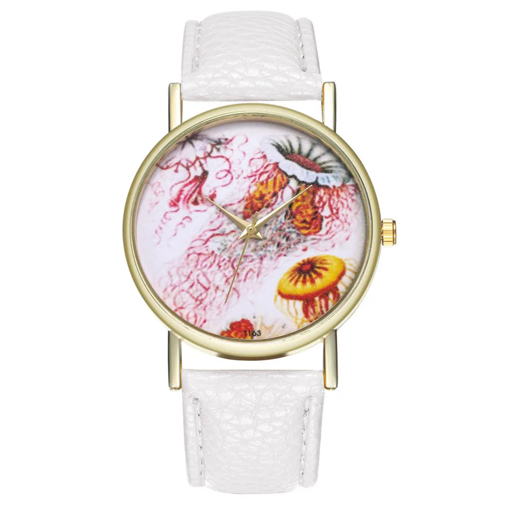 Женские наручные часы Reloj Mujer модные повседневные Аналоговые кварцевые с кожаным