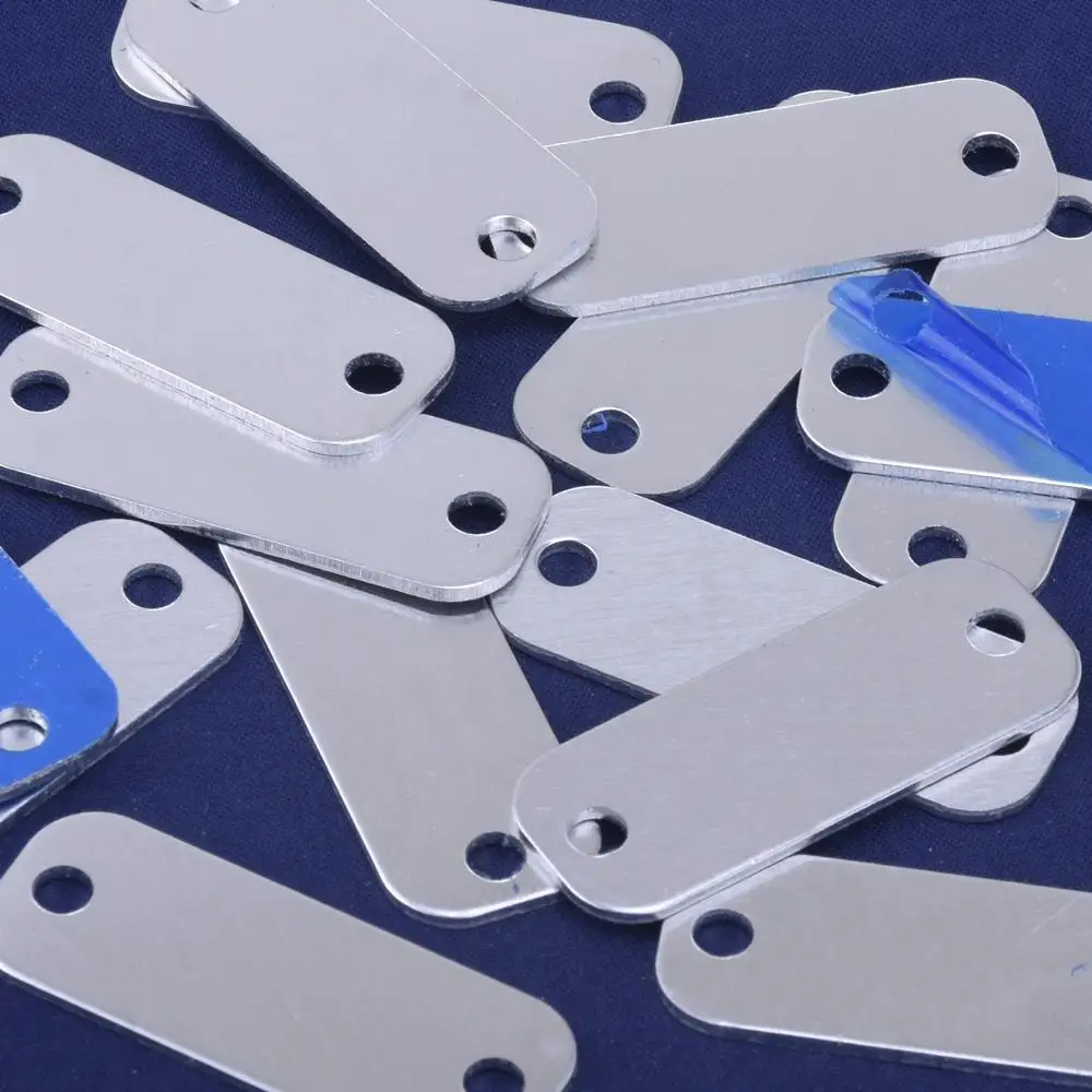 

5/8*1 16/9" Aluminum Stamping Blank Rectangle with holes TagCharm 20pcs 10234050