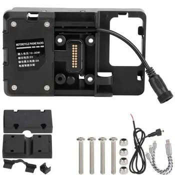 

GPS Navigation Bracket Stand Mount USB Charger Black for Honda CRF1000L Africa Twin CRF1000L 2016 for 12mm/0.5in Roll Bar