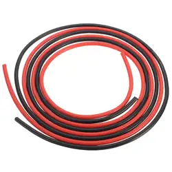 12 AWG 10 футов 3 м черный/красный два провода Калибр силиконовые гибкий многожильный медь электрические кабели для RC