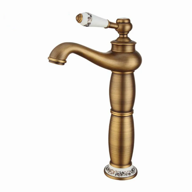 MOIIO Antique Basin Faucets Gold Faucet Luxury Bathroom Mixer Faucets Black/Rose Golden brass and stone vessel faucet MOIIO Antique Basin Faucets Gold Faucet Luxury Bathroom Mixer Faucets Black/Rose Golden brass and stone vessel faucet