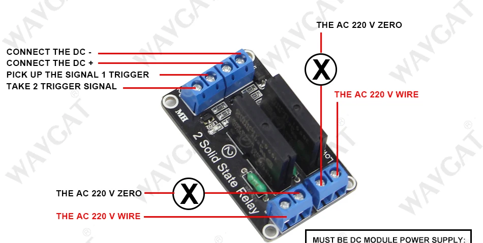 WAVGAT 5V реле 1 2 4 8 канальный OMRON SSR Высокий Низкий уровень твердотельные реле Модуль 250V 2A для Arduino