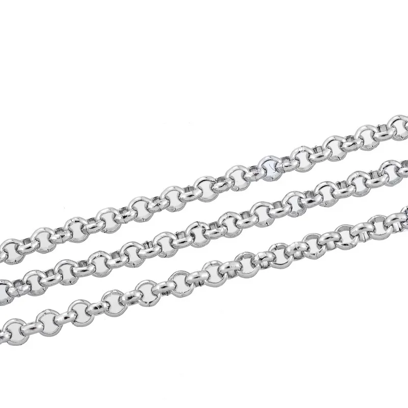 Цепь для ожерелий LASPERAL 10 м серебристая из нержавеющей стали 2 5 мм|chain belt|steel