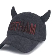 Вышивка Готическая Шляпа Бейсбольная Мужская осенняя и зимняя вязаная бейсбольная шляпа наружная бейсбольная шляпа с бычьим рогом