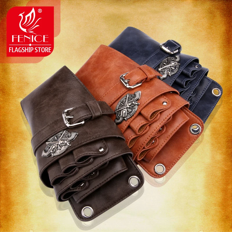 High Quality PU Leather Barber Hair Scissor Bag Salon Hairdressing Holster Pouch Case Hair Styling Tools 2